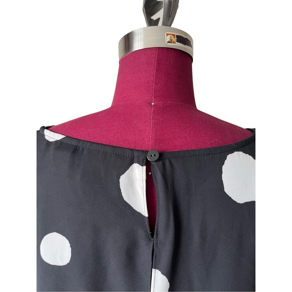 Chico’s Soft Dots Layered Tunic Black White size 3 US XL 16 - Picture 7 of 11